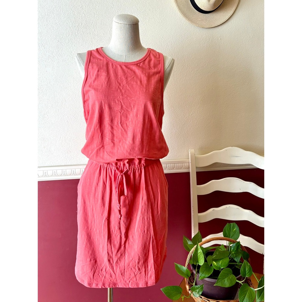Sundry x Evereve Coral Pink Weekender Dress Racerback Mini Size 1 Small USA Made